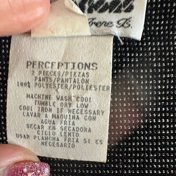 Vintage Metallic Silver Blazer Jacket Built in Top Evening Party 90s - Picture 7 of 16